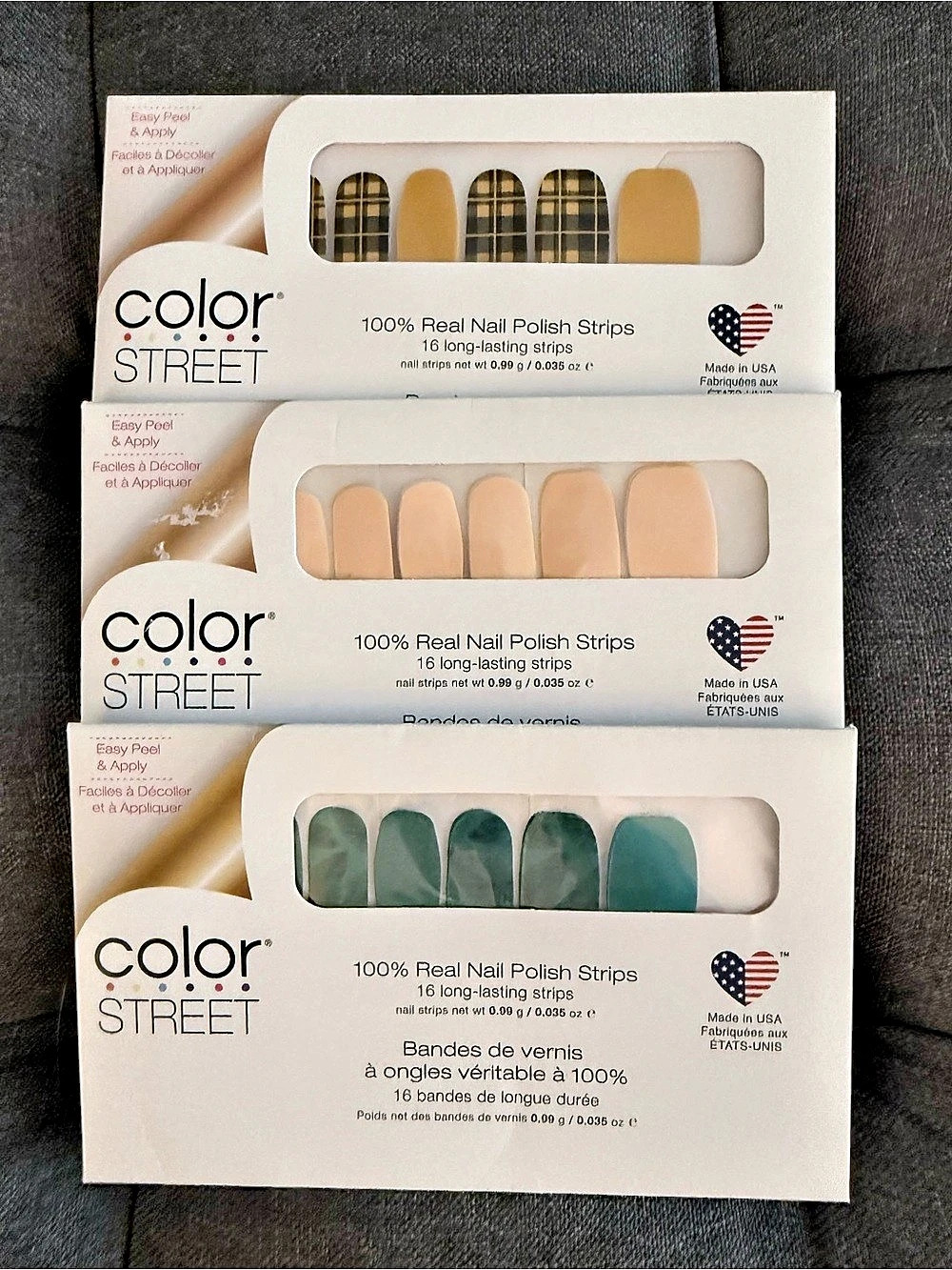 Color Street 100% Real Nail Polish Strips Nail Polish Strips 3-Pack NWT